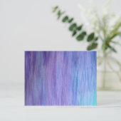 Paarse en Turquoise Fusion Briefkaart (Staand voorkant)