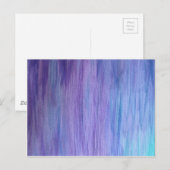 Paarse en Turquoise Fusion Briefkaart (Voorkant / Achterkant)