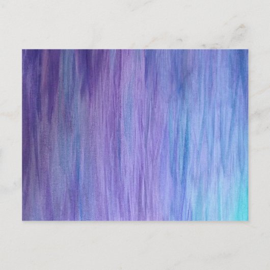Paarse en Turquoise Fusion Briefkaart (Voorkant)