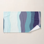 Paarse en turquoise golvende strepen bad handdoek (Handdoek)