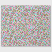 Paarse en turquoise hele dag Suckers Verjaardag Cadeaupapier (Vlak)