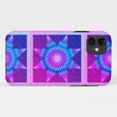 Paarse en Turquoise Lone Star Quilt Ontwerp Case-Mate iPhone Case (Achterkant (horizontaal))
