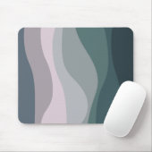 Paarse en turquoise retro stijl golven decoratie muismat (Met muis)
