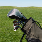 Paarse en turquoise retro stijl golven golfheadcover (Insitu)