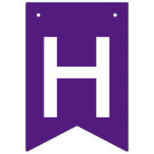 Paarse en Turquoise Simple Happy Birthday Text Vlaggetjes (Tweede vlag)