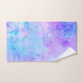 Paarse en Turquoise Waterverf Splashes Bad Handdoek (Handdoek)