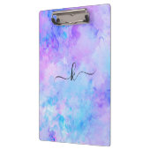 Paarse en Turquoise Waterverf Splashes Klembord (Links)