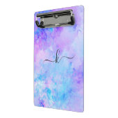 Paarse en Turquoise Waterverf Splashes Mini Klembord (Angled2)