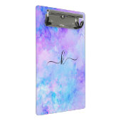 Paarse en Turquoise Waterverf Splashes Mini Klembord (Schuin)