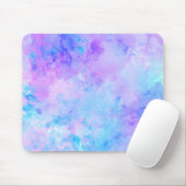 Paarse en Turquoise Waterverf Splashes Muismat (Met muis)