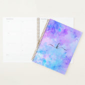 Paarse en Turquoise Waterverf Splashes Planner (Display)