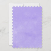 Paarse en verbrand Sinaasappel bruiloft bedankkaar Kaart (Achterkant)