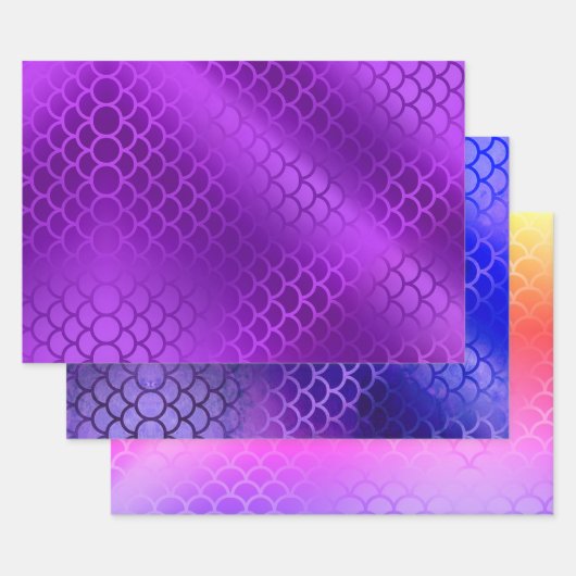 Paarse en verloopkleuren inpakpapier vel (Set)