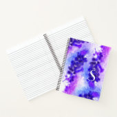 Paarse en Violet Lavander Flowers Patroon Notitieboek (Binnen)