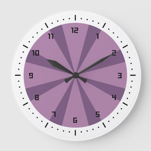Paarse en violette zonnevlam grote klok (Voorkant)