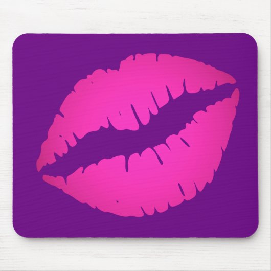 Paarse en warme roze ombre lipstick Kiss Muismat (Voorkant)