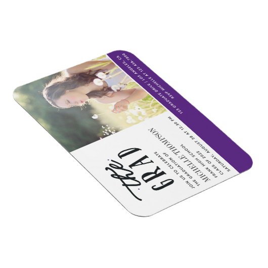 Paarse en witte Afstuderen partij nodigt Magnet ui Magneet (Rechterzijde)