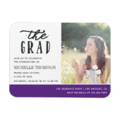 Paarse en witte Afstuderen partij nodigt Magnet ui Magneet (Horizontaal)