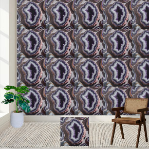Paarse en witte Amethyst Geode Slice Tegel Tegeltje