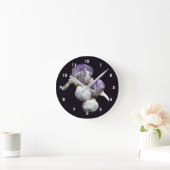 Paarse en witte baardirisbloemen  ronde klok (Huis)