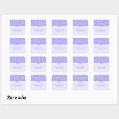 Paarse en witte Baby Carriage Address Stickers (Vel)