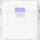 Paarse en witte Baby Carriage Address Stickers (Tas)