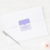 Paarse en witte Baby Carriage Address Stickers (Envelop)