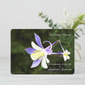 Paarse en witte bloem - Nodig Kaart (Staand voorkant)