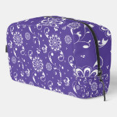  PAARSE EN WITTE BLOEMEN EN BLADEREN TOILETTASJE (Rechterhoek)