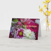 paarse en witte bloemen kaart (Gele Bloem)