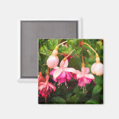 Paarse en witte bloemen magneet (Voorkant / Achterkant)