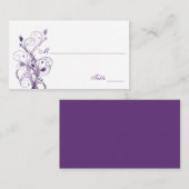 Paarse en Witte Bloemen Plaats Kaarten Plaatskaartje (Voorkant / Achterkant)