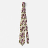 Paarse en witte bloemen Stropdas (Voorkant)