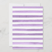 Paarse en witte bloemenpompoenen Herfst Baby showe Kaart (Achterkant)