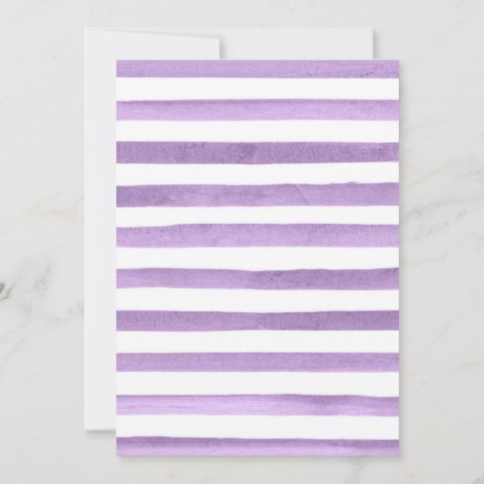 Paarse en witte bloemenpompoenen Herfst Baby showe Kaart (Achterkant)