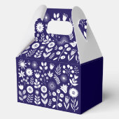 Paarse en witte Boho Wildflower Bedankdoosjes (Voorkant)