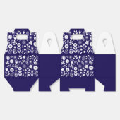 Paarse en witte Boho Wildflower Bedankdoosjes (Ongevouwen)