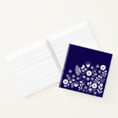 Paarse en witte Boho Wildflower Notitieboek (Binnen)