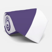 Paarse en witte brede streep stropdas (Opgerold)