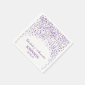 Paarse en witte bruiloft Confetti Servet (Hoek)
