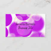 Paarse en witte Bubble Visitekaartje (Voorkant)