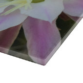 Paarse en Witte Cactus Bloem Snijplank (Hoek)
