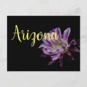 Paarse en witte cactus bloom briefkaart (Voorkant)