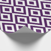 Paarse en witte cadeauomslag cadeaupapier (Hoek)
