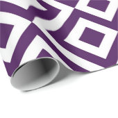 Paarse en witte cadeauomslag cadeaupapier (Rol Hoek)