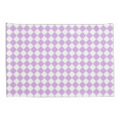 Paarse en witte Checker Patroon Standaard Kussensloop (Achterkant-Rechts)