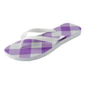 Paarse en witte cheques - Klassiek patroon Teenslippers (Schuin)