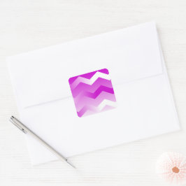 Paarse en witte Chevron Envelope Stickers