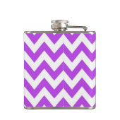Paarse en witte Chevron Monogram Kolf Heupfles (Achterkant)