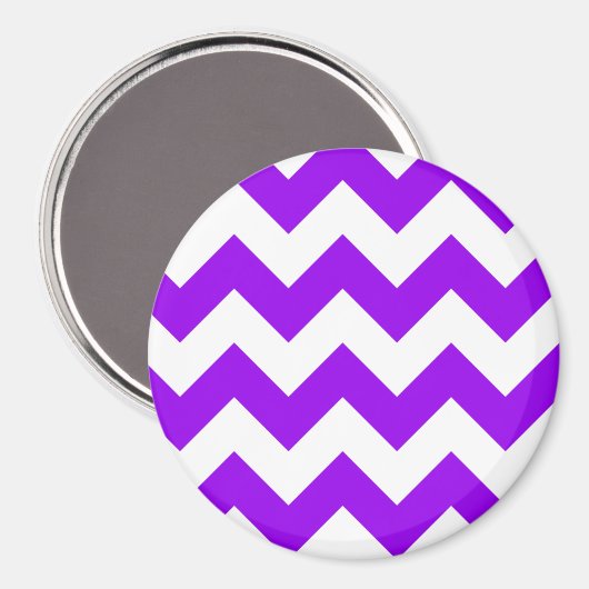 Paarse en witte Chevron Pattern Magneet (Voorkant / Achterkant)